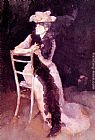 James Abbott McNeill Whistler Rose and Silver Portrait of Mrs Whibley painting
